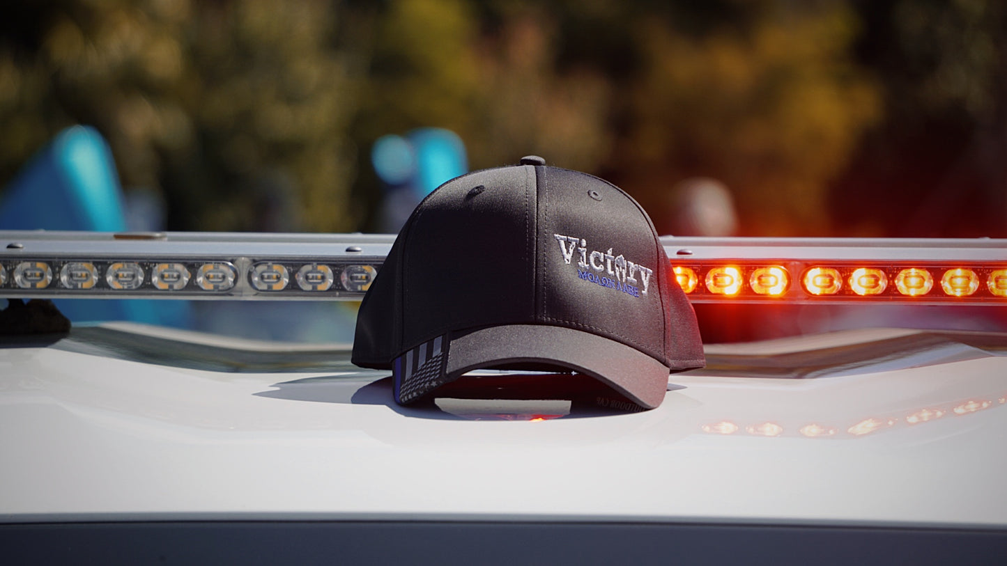 Outdoor Cap OC601 | Performance Service Stripe Cap - Police BLK