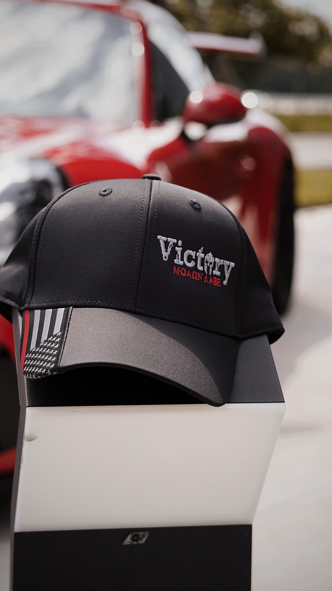 Outdoor Cap OC601 | Performance Service Stripe Cap - Fire/EMT BLK