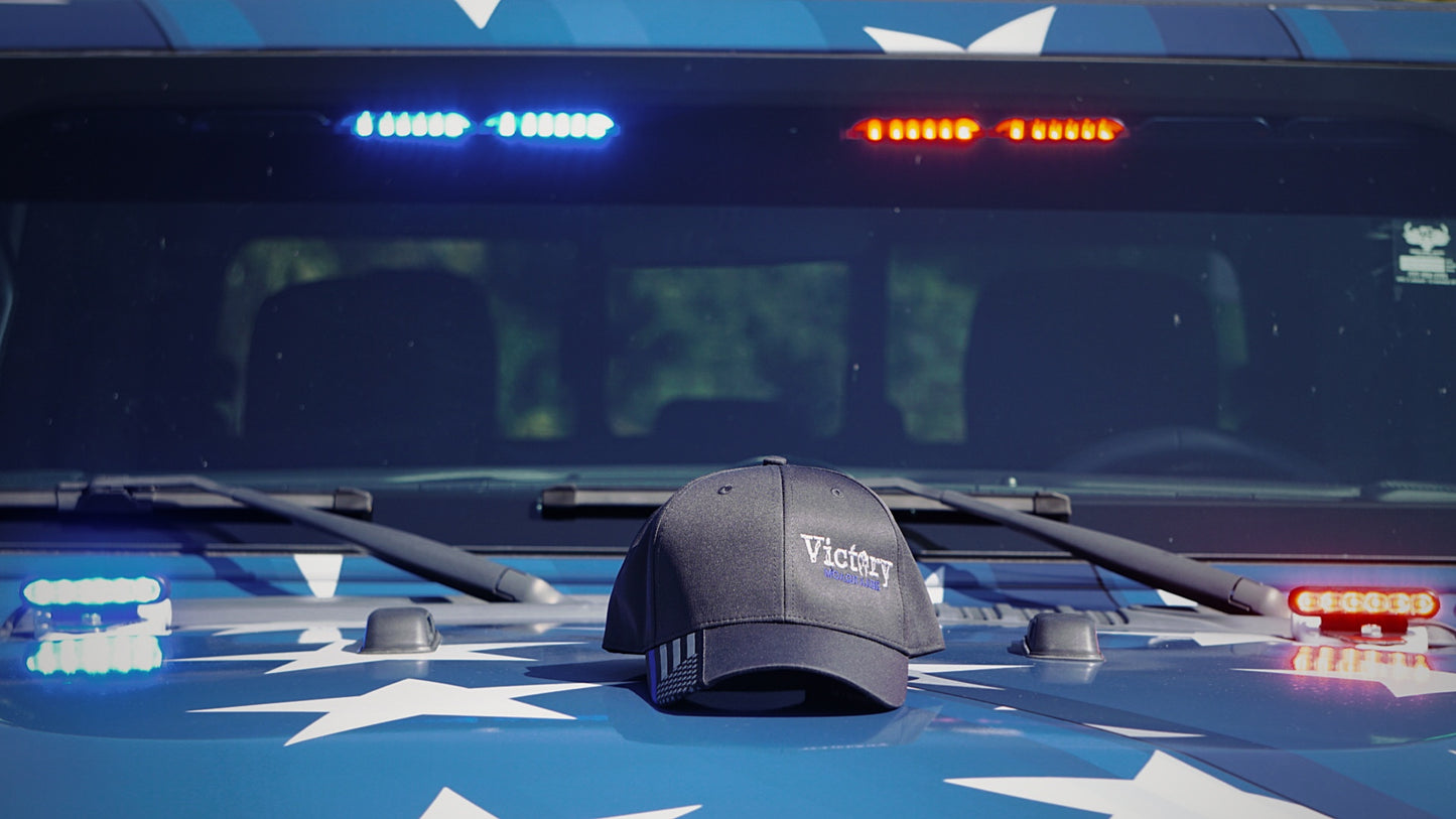 Outdoor Cap OC601 | Performance Service Stripe Cap - Police BLK