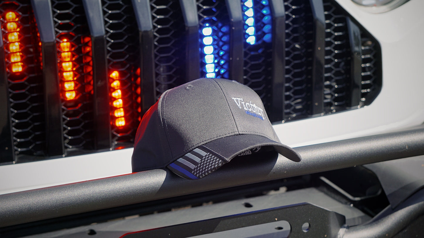 Outdoor Cap OC601 | Performance Service Stripe Cap - Police BLK