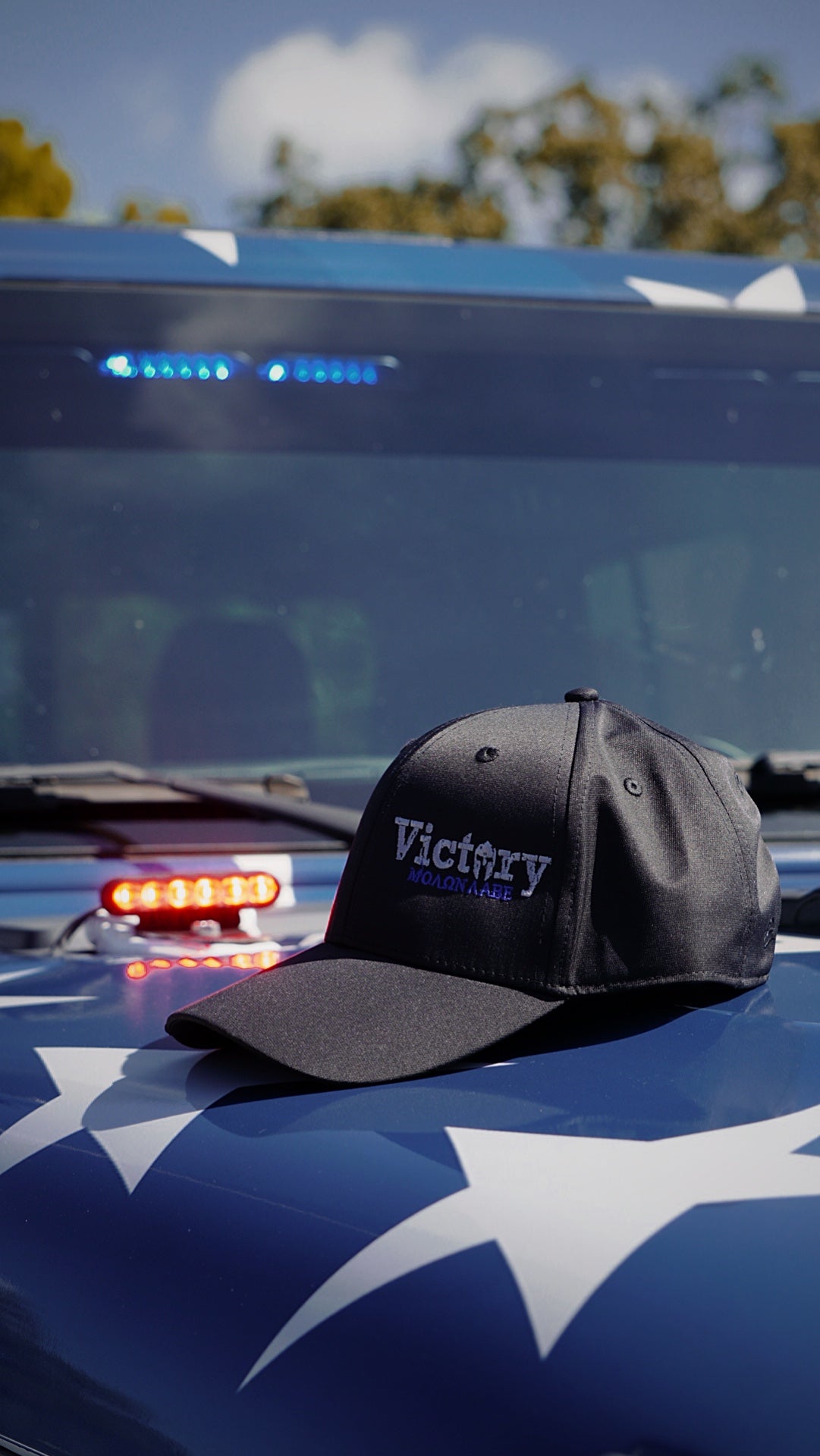 Outdoor Cap OC601 | Performance Service Stripe Cap - Police BLK