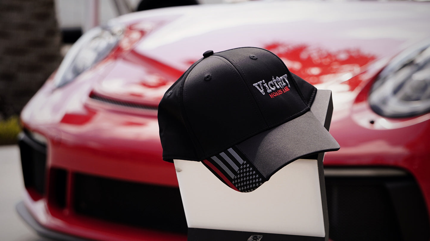 Outdoor Cap OC601 | Performance Service Stripe Cap - Fire/EMT BLK
