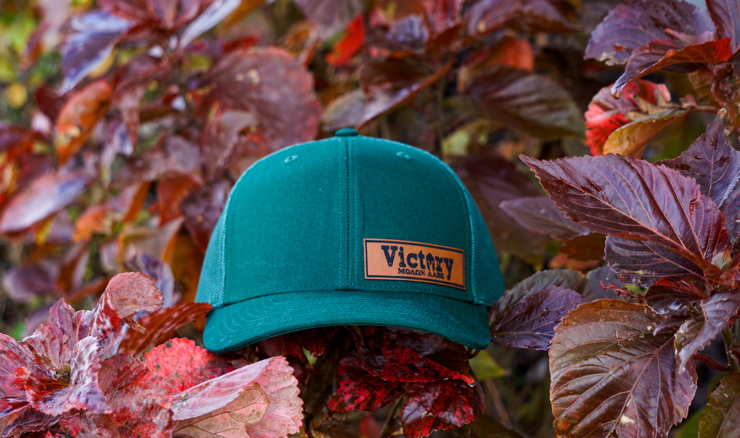 Richardson 112PM | Green Printed Mesh Trucker Victory Patch