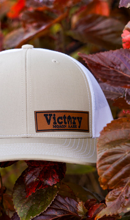 Richardson 112PM | Sand WHT Mesh Trucker Victory Patch