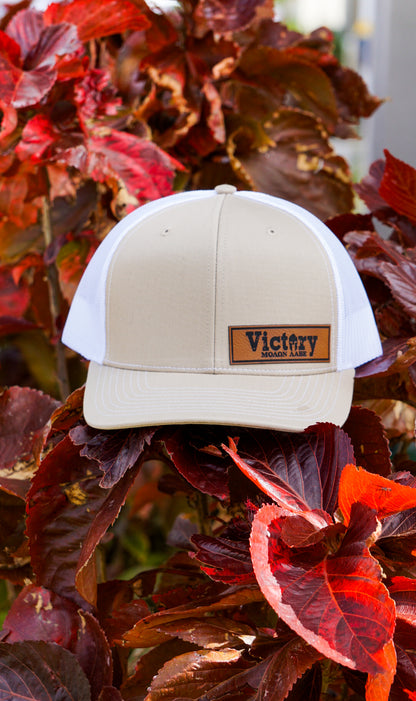 Richardson 112PM | Sand WHT Mesh Trucker Victory Patch