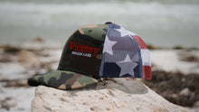 Richardson 112PM | Camo US Flag Printed Mesh Trucker US